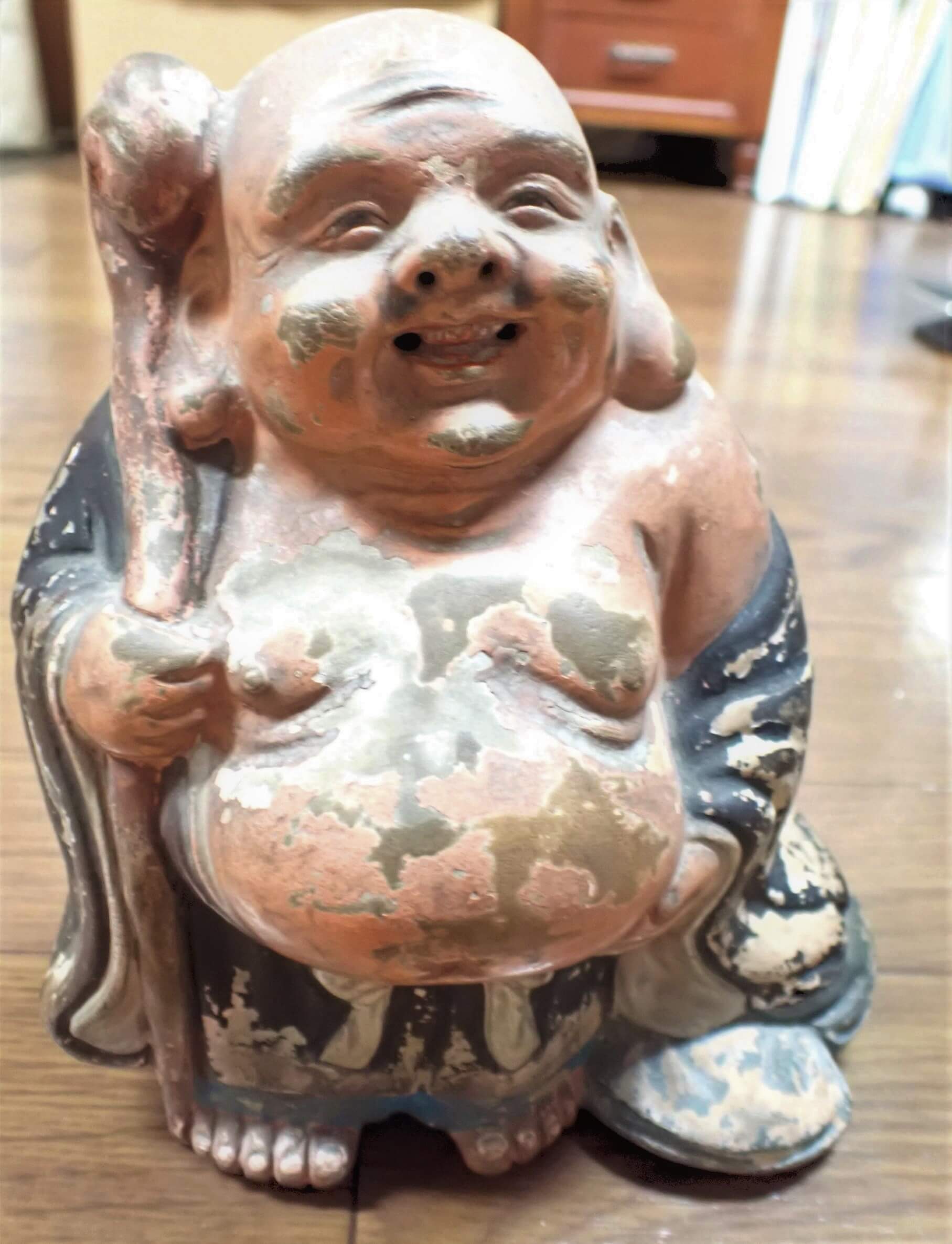 布袋尊像 修理前